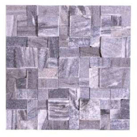 Natural Elevation Stone Mural | Polished Kandla Grey design | 3D Pattern