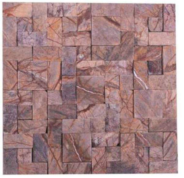 Natural Elevation Stone Mural | Rockface Rainforest Brown Design 3D Pattern