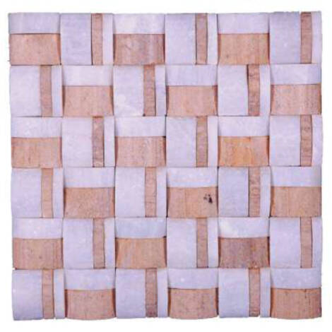 Natural Elevation Stone Mural | Brown & White Natural Stone | Multicolor Textured Wall Art
