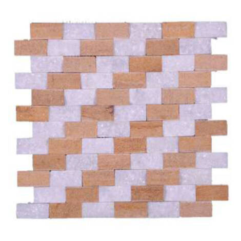 Natural Elevation Stone Mural | Zig Zag Design 3D Pattern