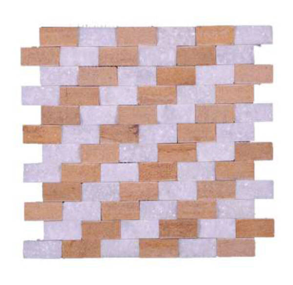 Natural Elevation Stone Mural | Zig Zag Design 3D Pattern