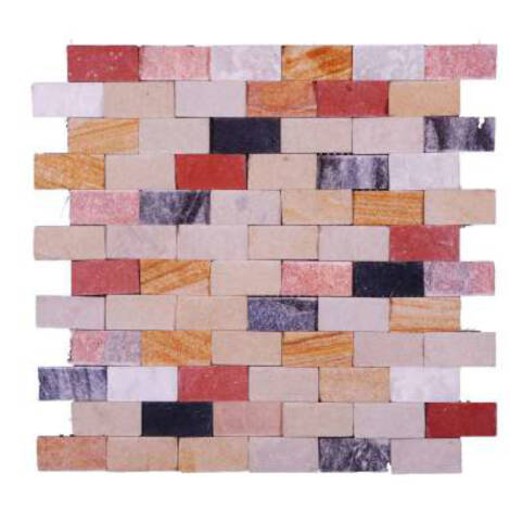 Natural Elevation Stone Mural | Mixed Color Brick Wall Texture Background