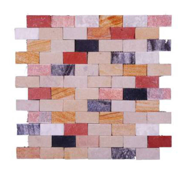 Natural Elevation Stone Mural | Mixed Color Brick Wall Texture Background